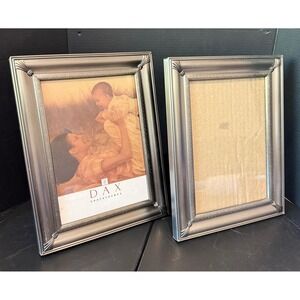 DAX Photo Frame Silver Set of 2 Ornate Corner‎ Tabletop Decor 6.5 x 4.5 Vintage